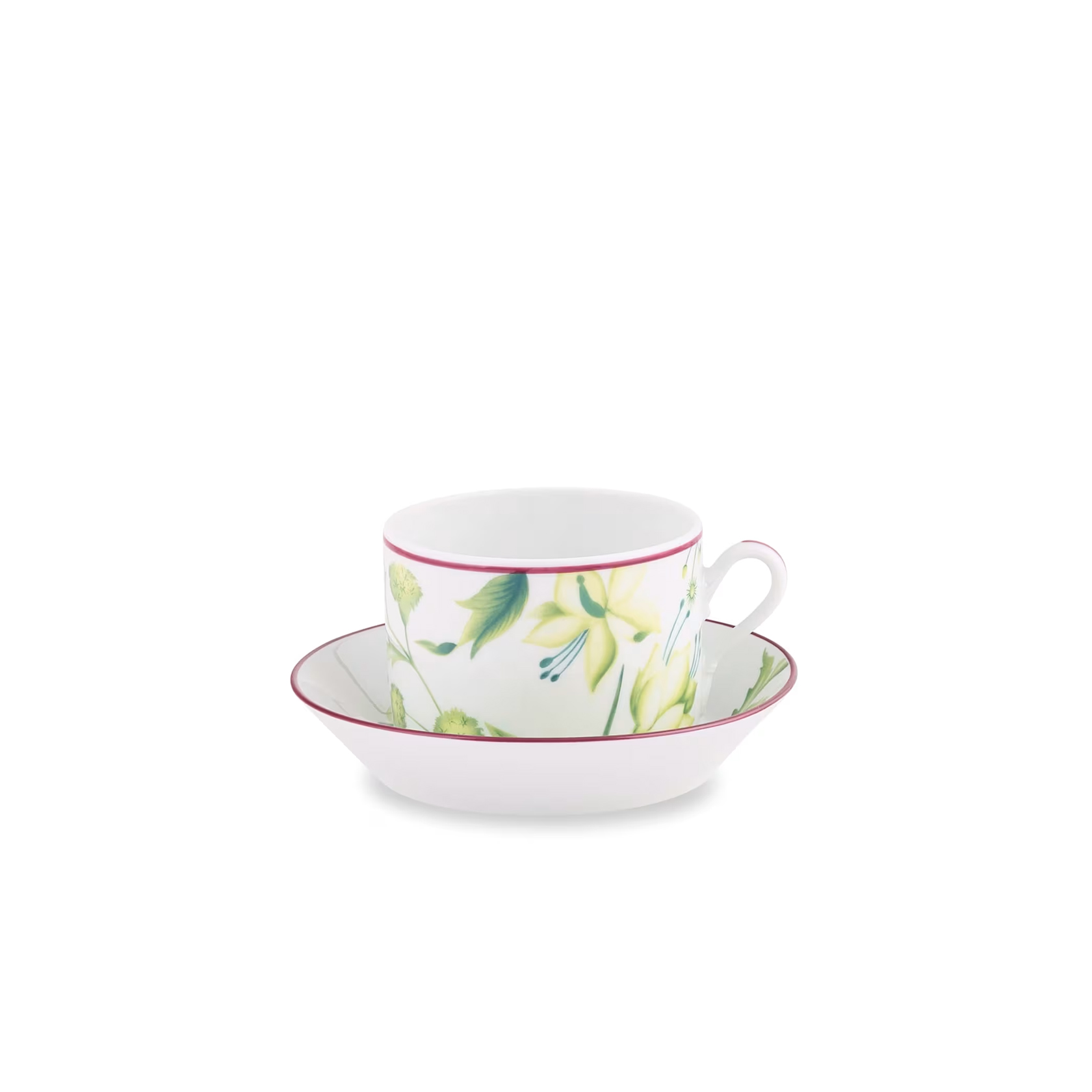 Set of 2 tea cups & saucers