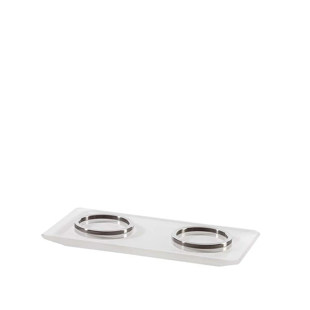 Set of 2 oil/vinegar cruets & tray