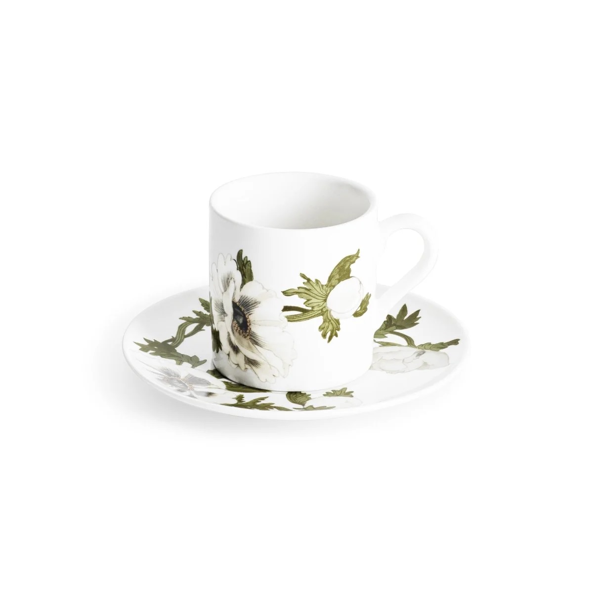 Set of 4 coffee cups & saucers
