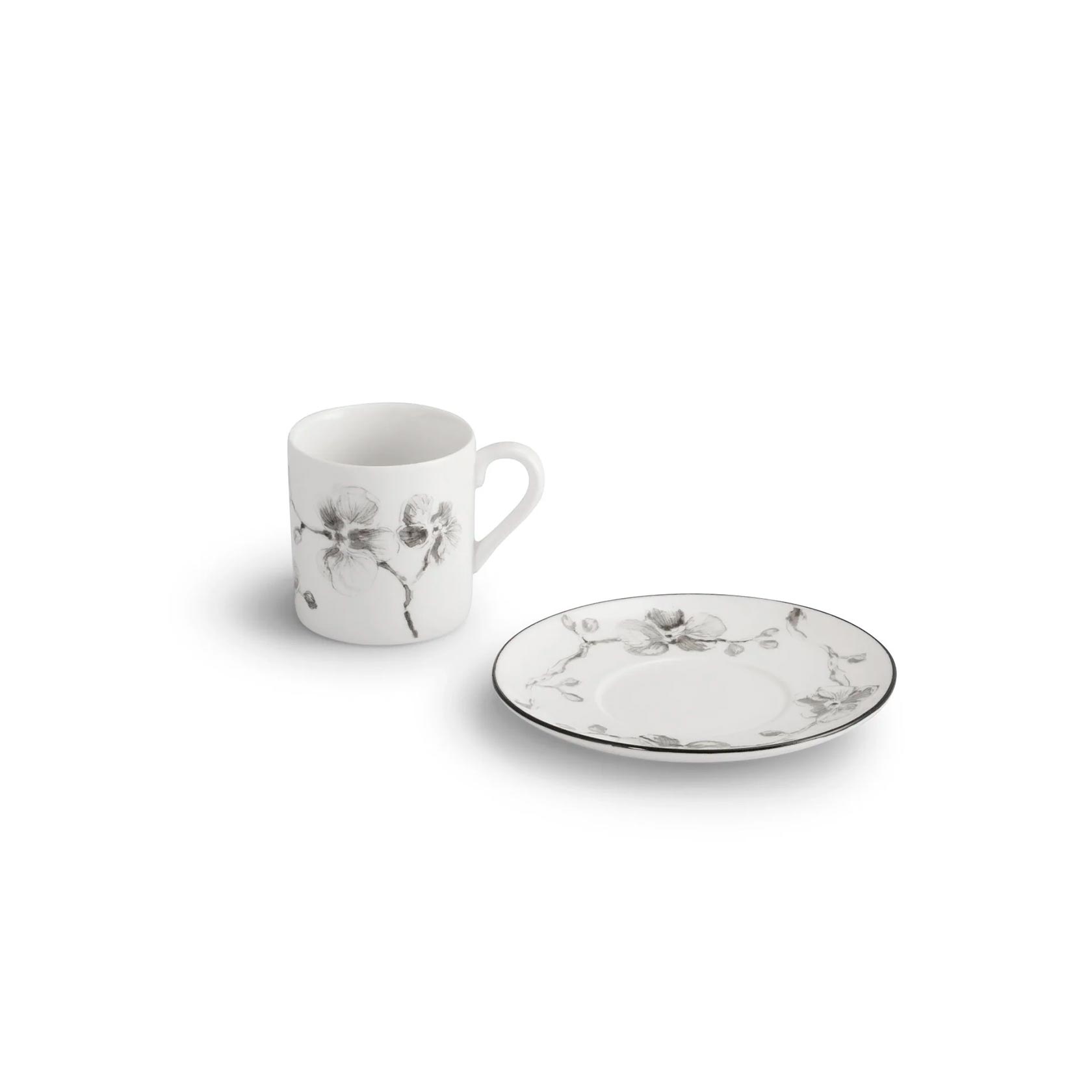 Set of 4 coffee cups & saucers