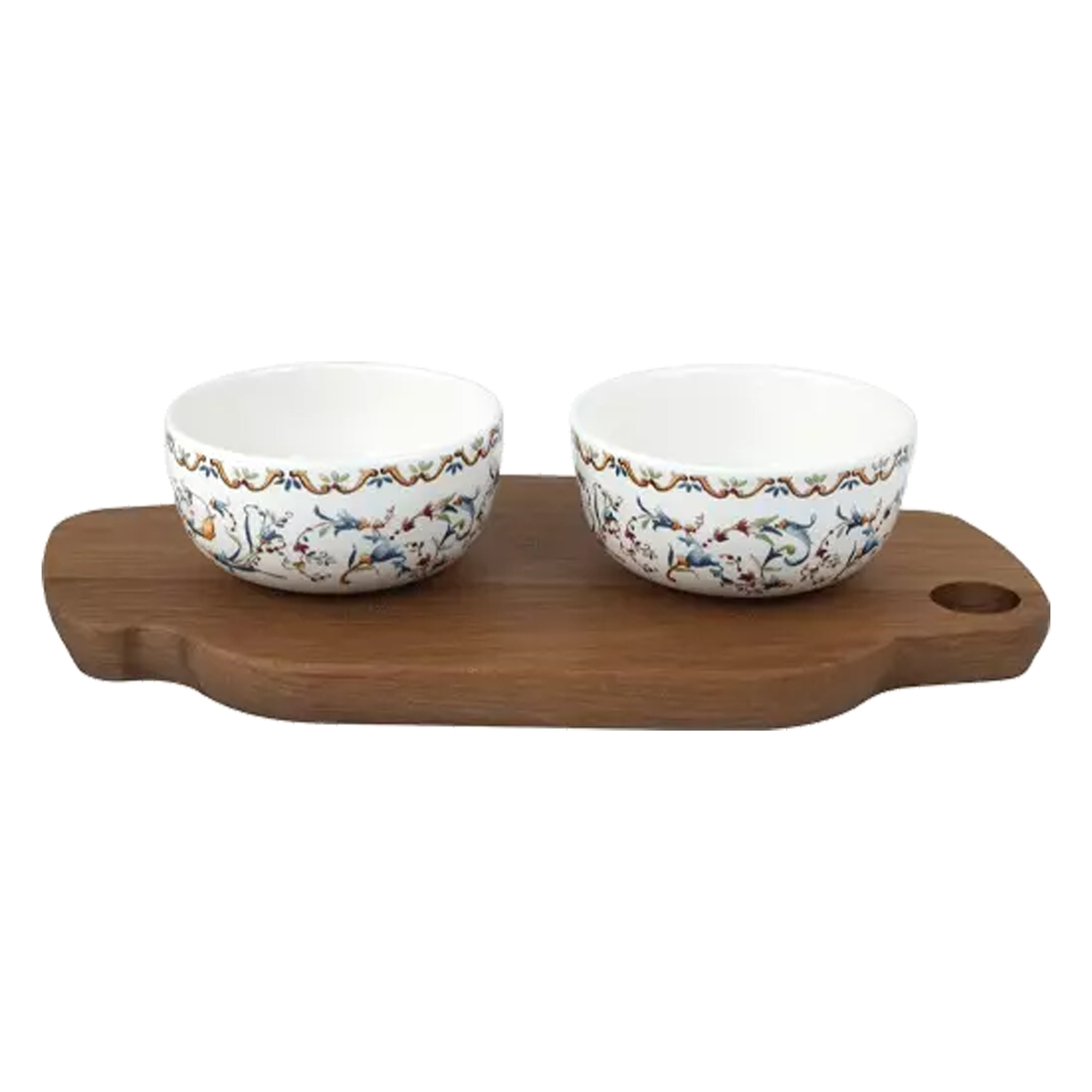 Set of 2 bowls with board