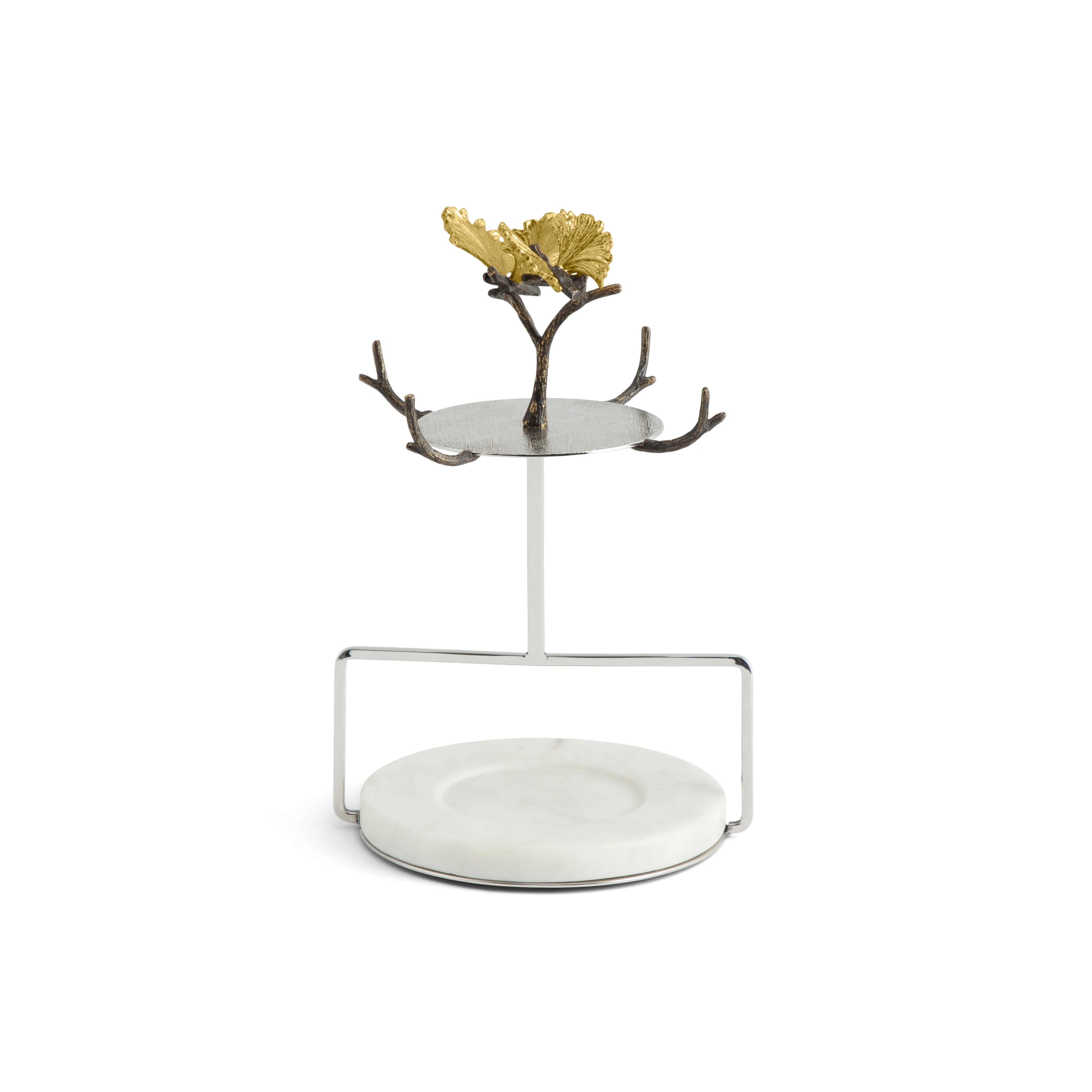 Set of 4 coffee cups & saucers with stand