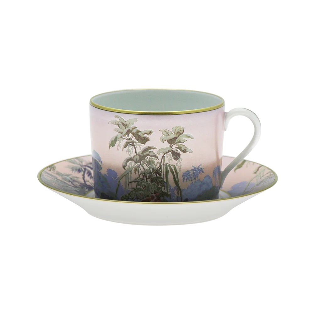 Set of 4 Teacups & Saucers