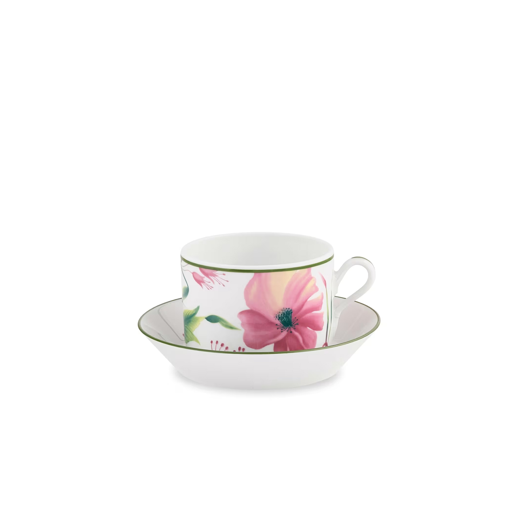 Set of 2 tea cups & saucers