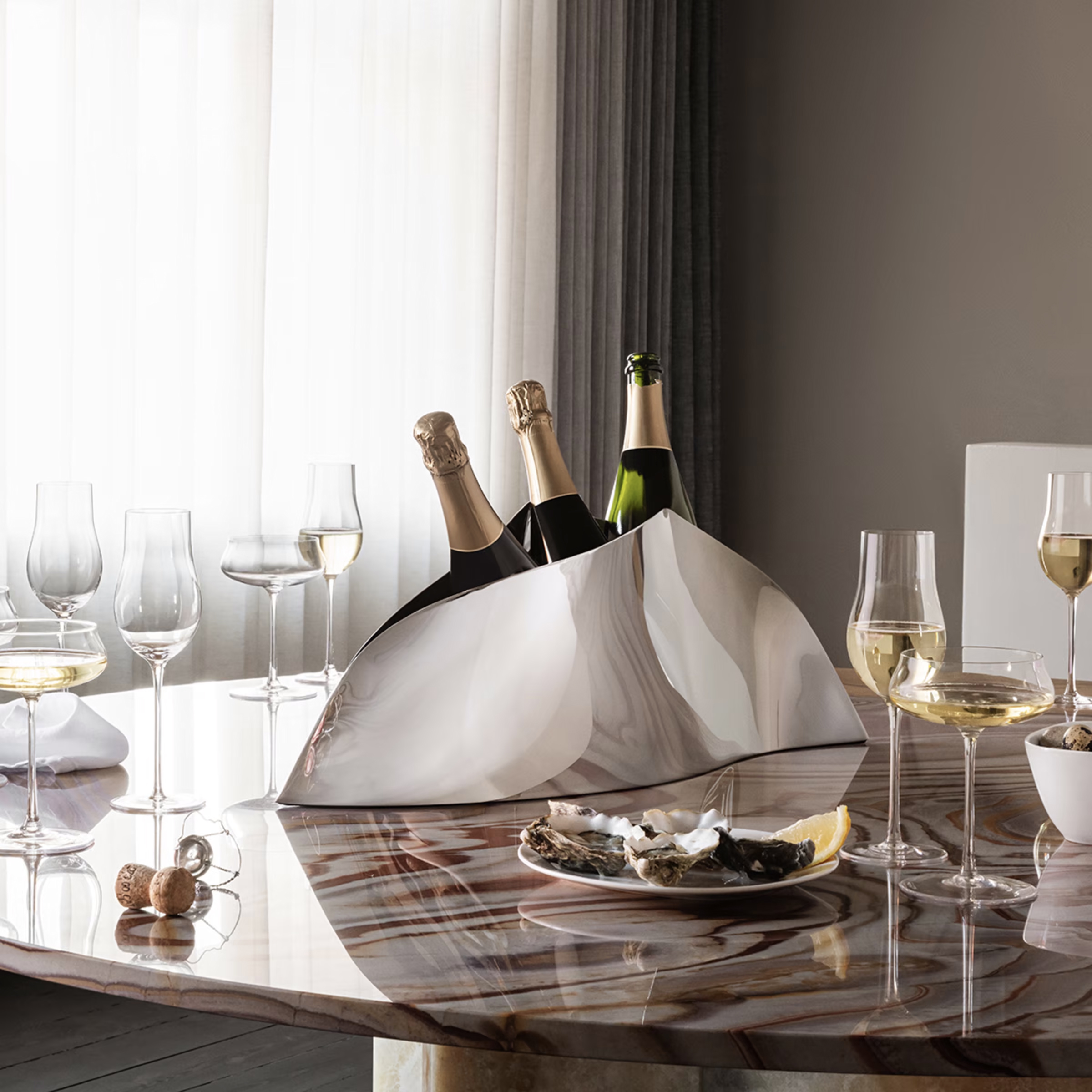 Set of 6 champagne flutes