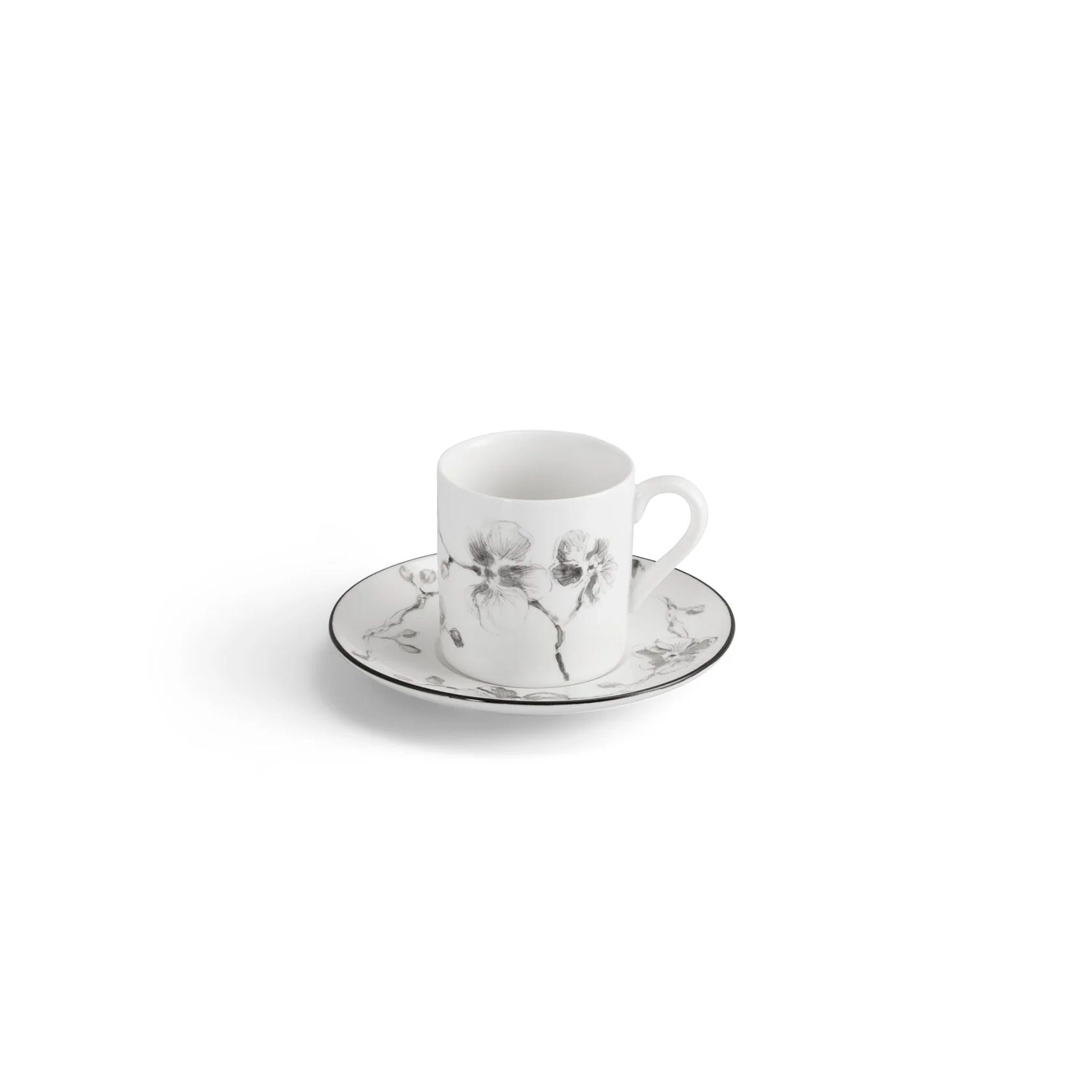 Set of 4 coffee cups & saucers
