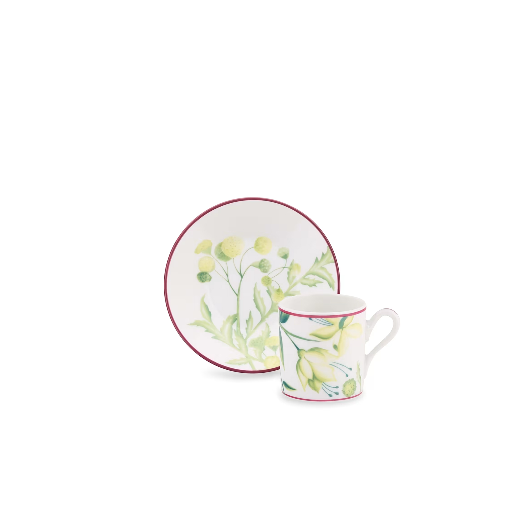 Set of 2 coffee cups & saucers