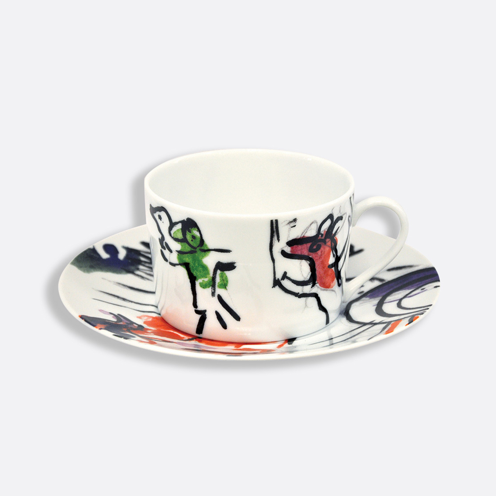 Set of 2 Breakfast Cups & Saucers 