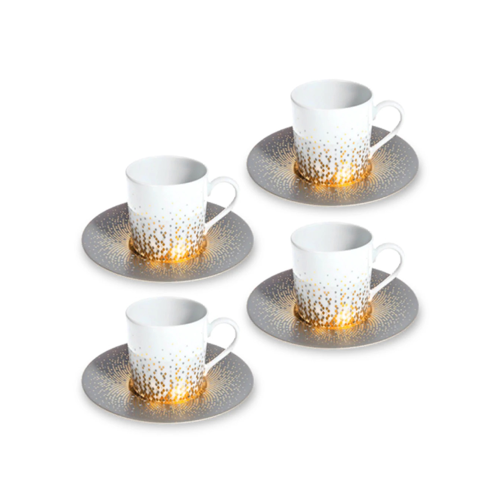 Set opf 4 coffee cups & saucers
