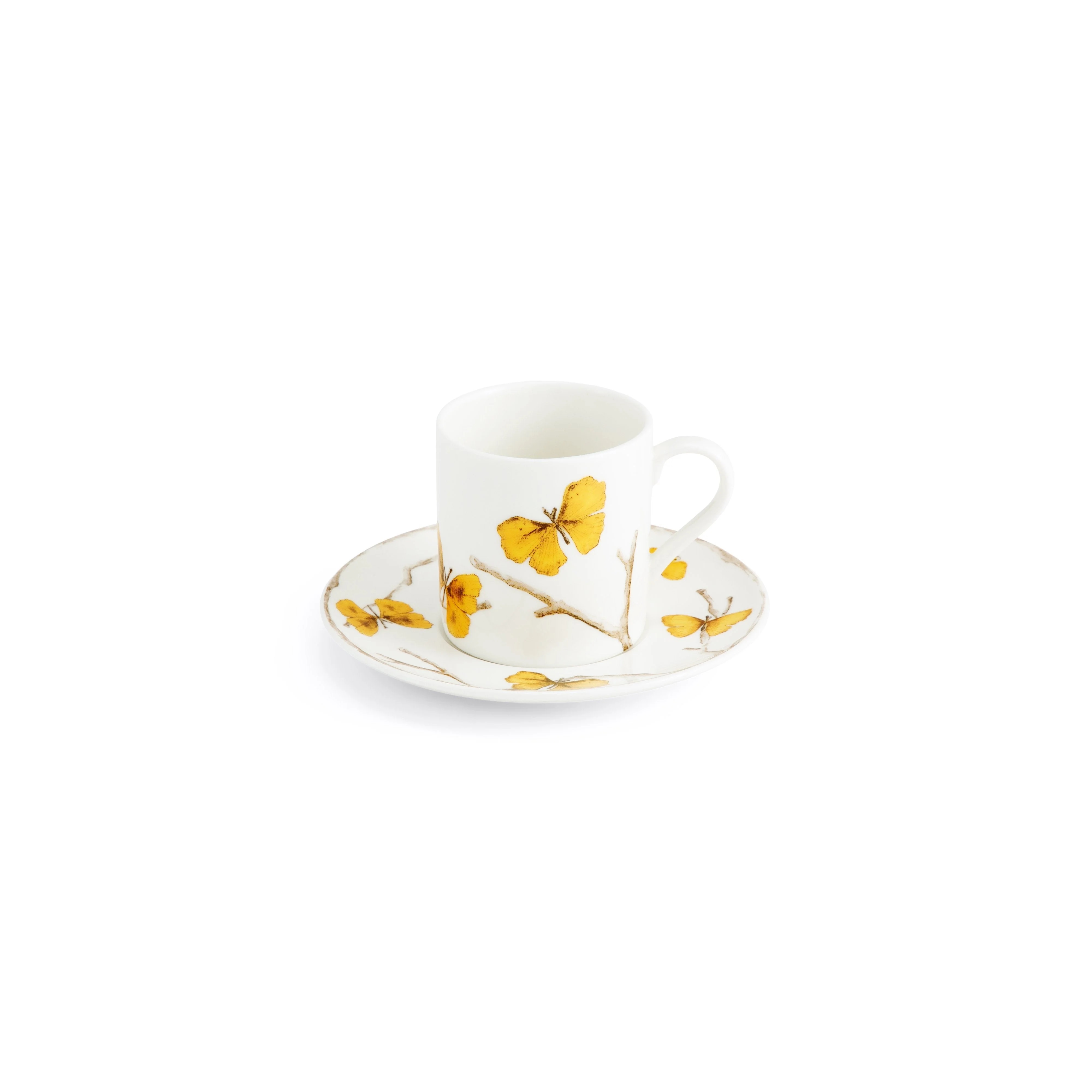 Set of 4 coffee cups & saucers