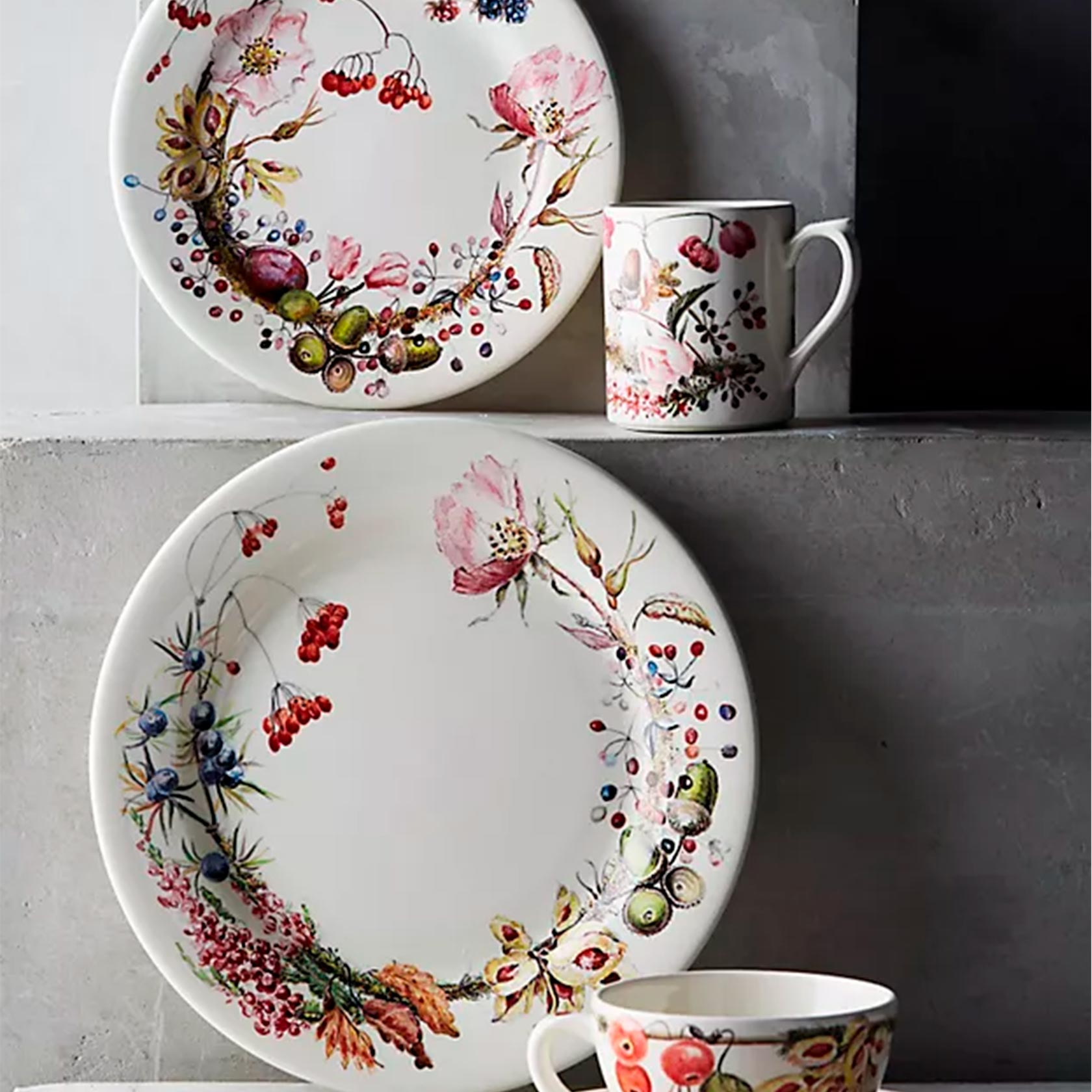B 4 SOUP/PASTA PLATES BOUQUET