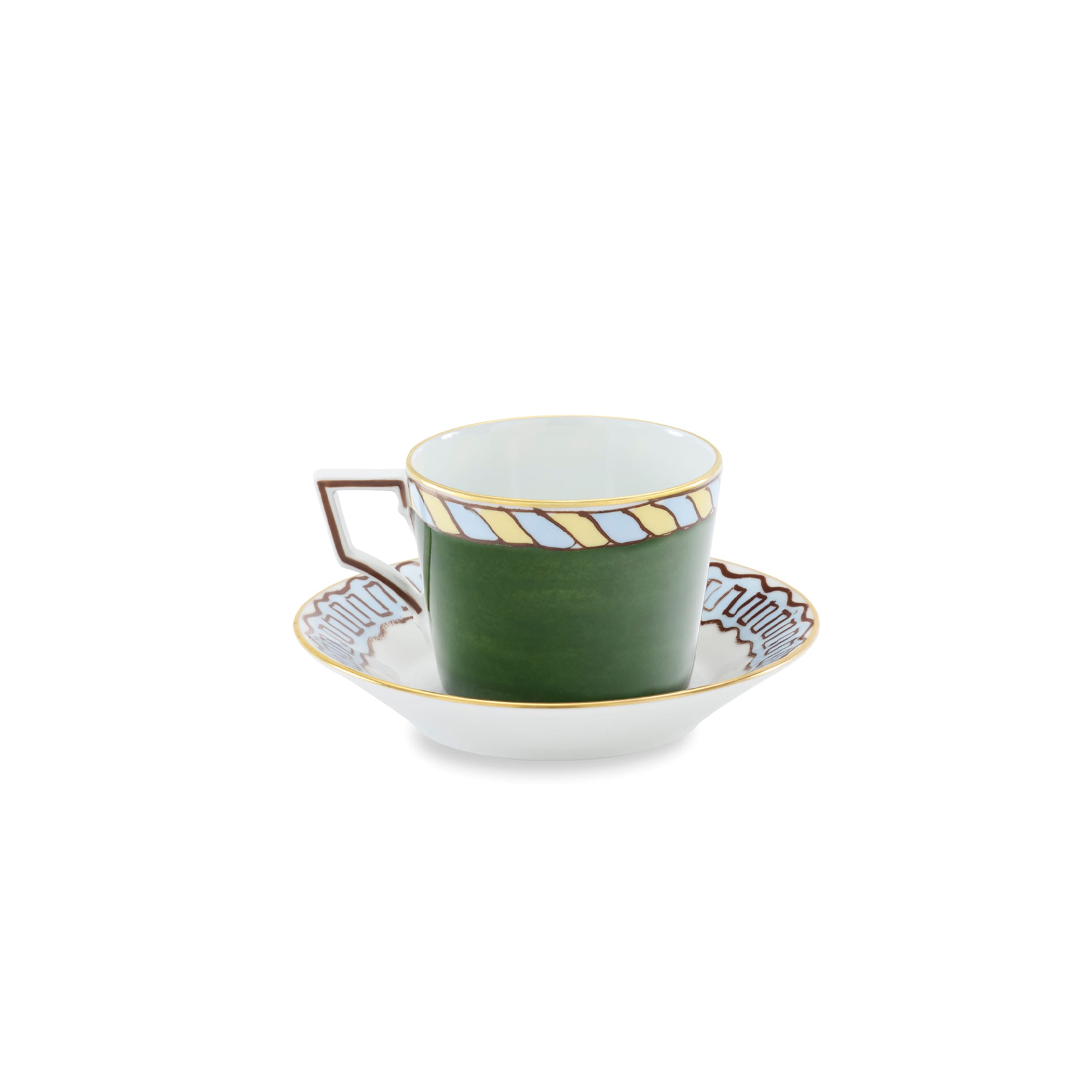 Set of 2 tea cups & saucers