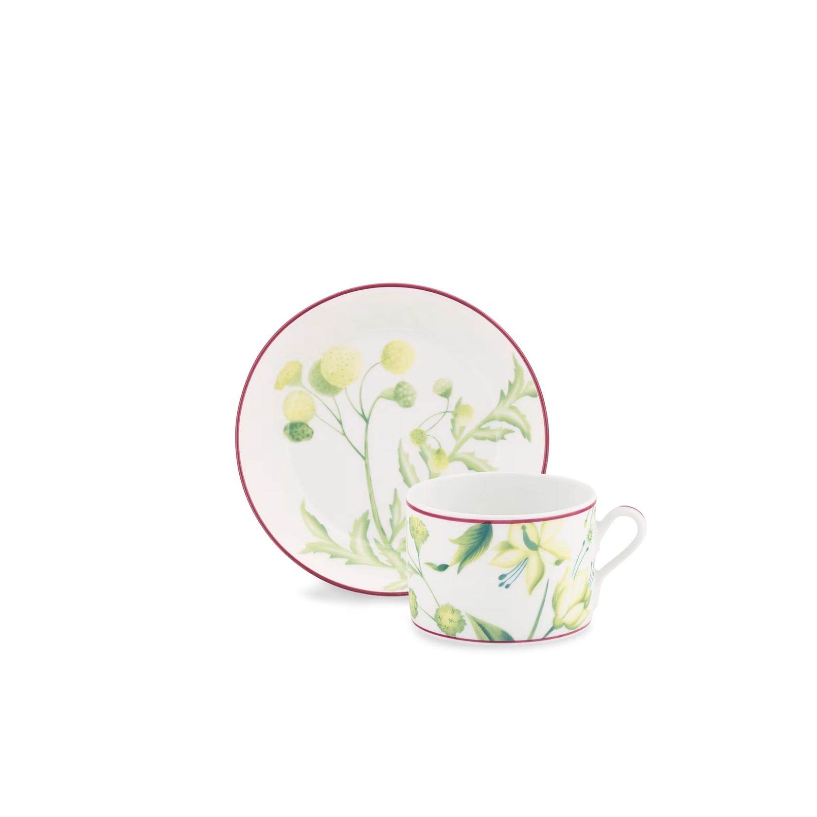 Set of 2 tea cups & saucers