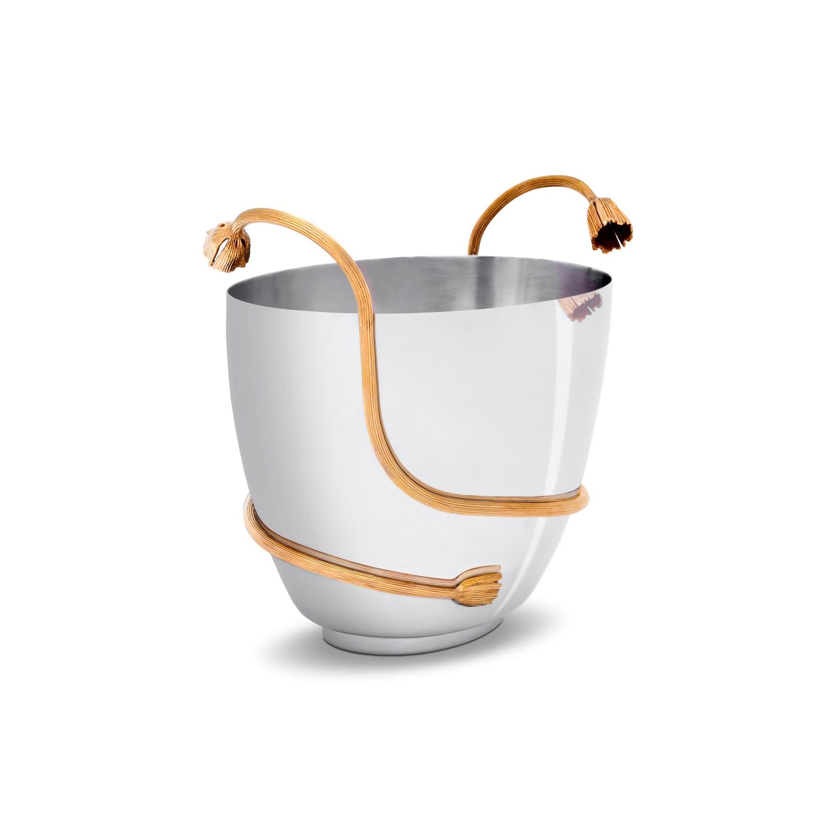 Deco Leaves - Stainless Champagne Bucket