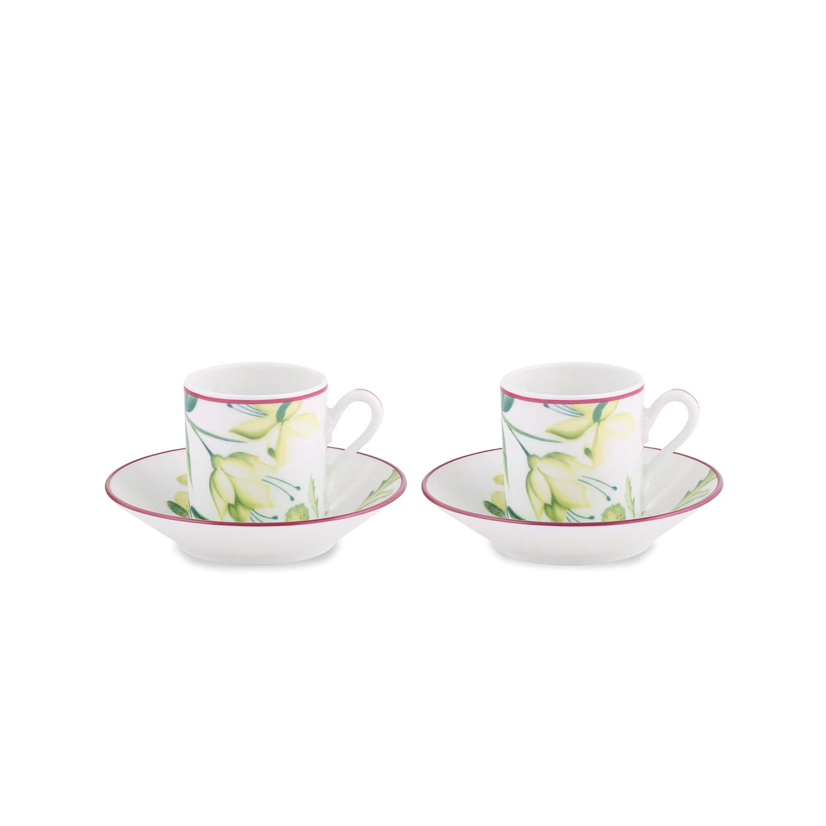 Set of 2 coffee cups & saucers