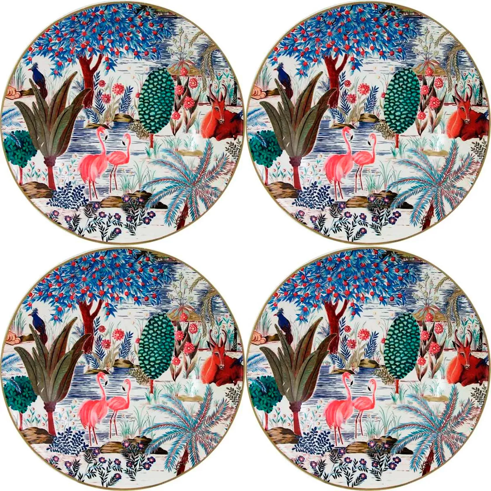 Set of 4 soup plates