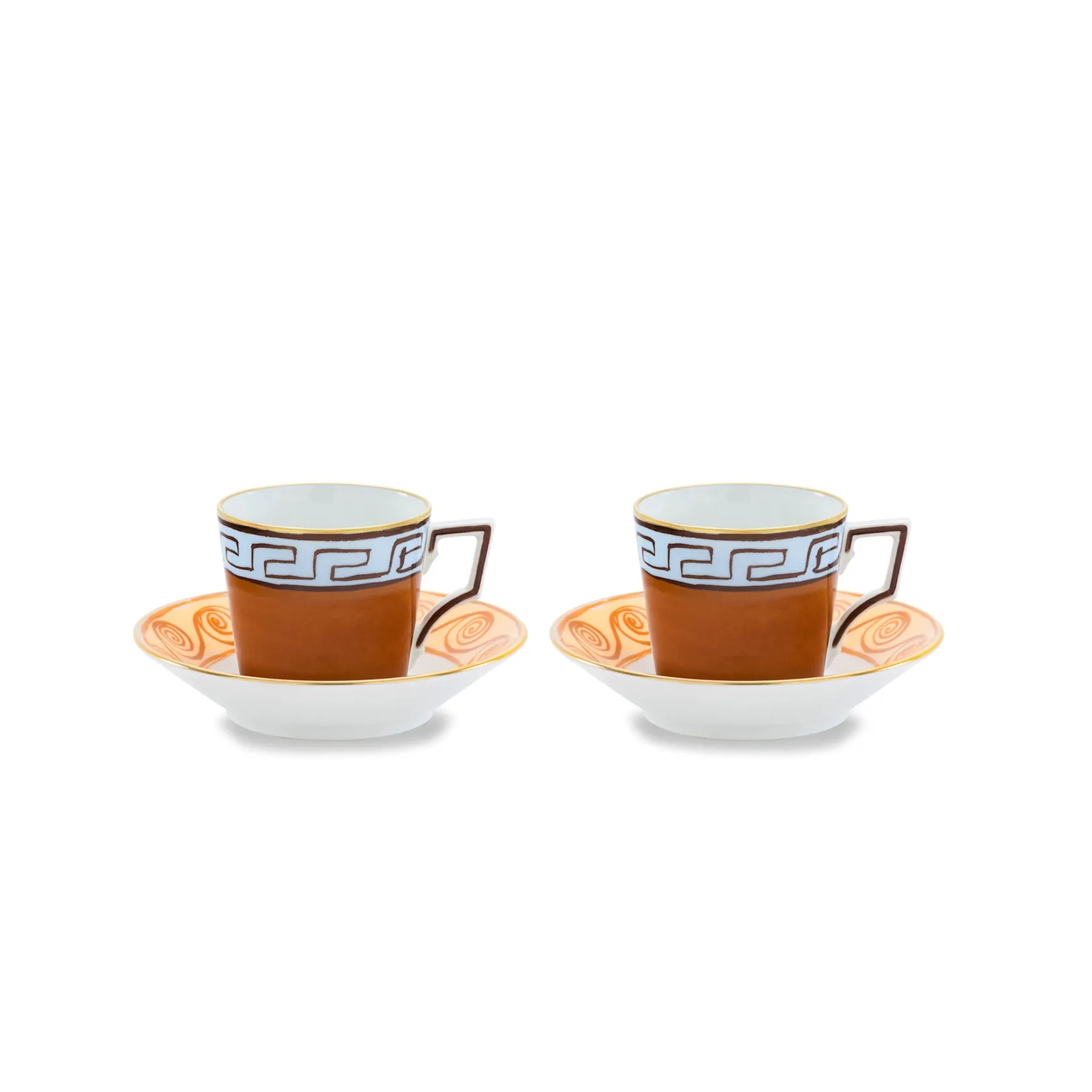 Set of 2 coffee cups & saucers