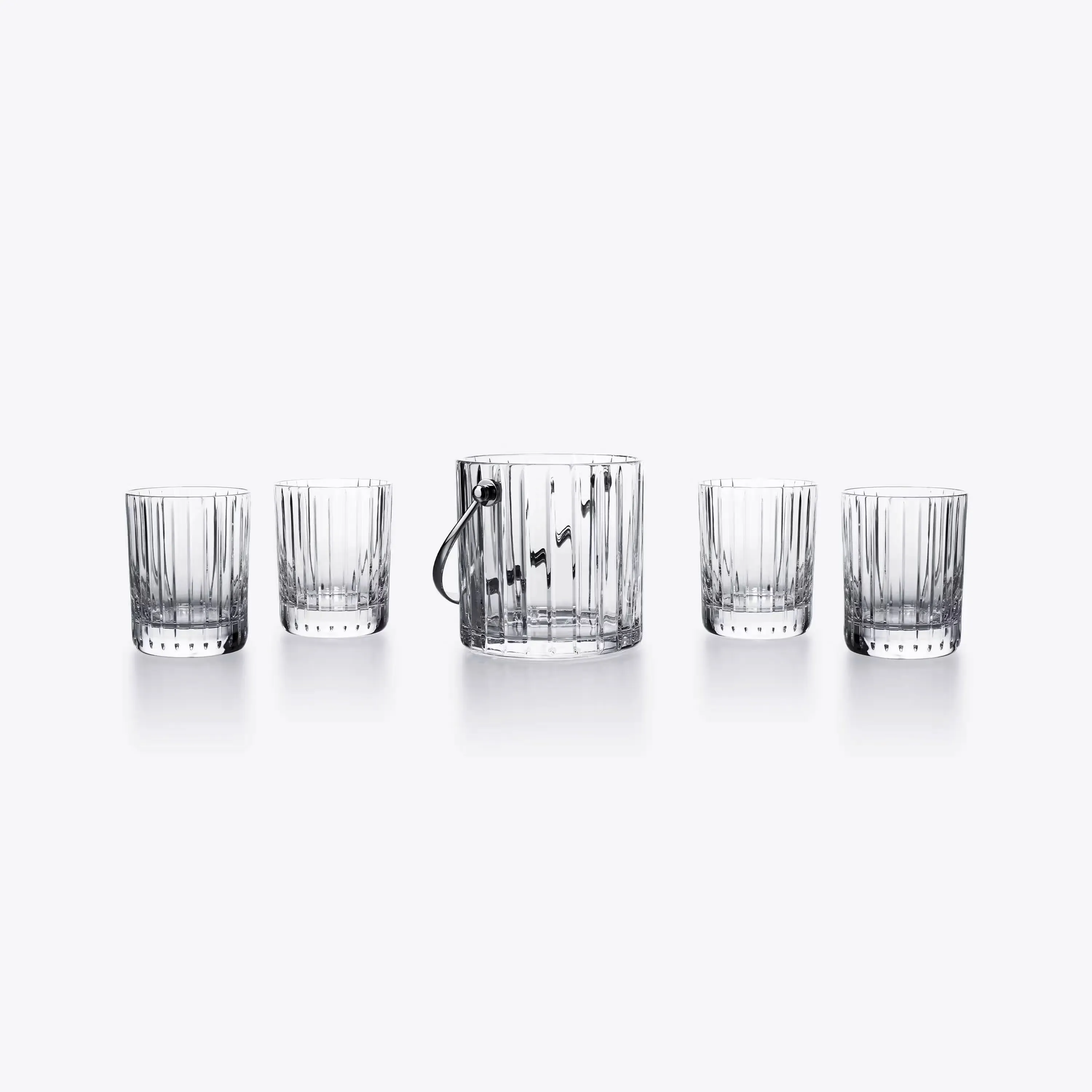 Set of 4 Highballs and Ice Bucket