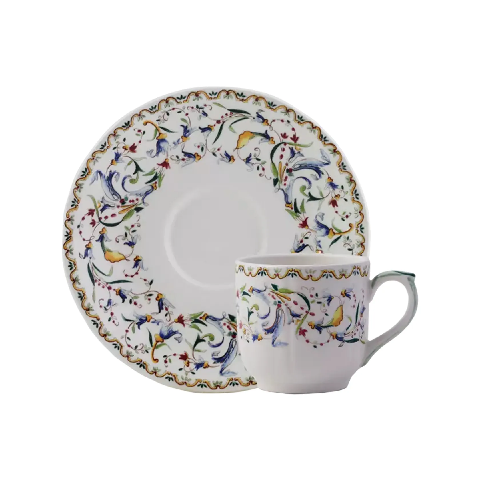 Set of 2 coffee cups & saucers