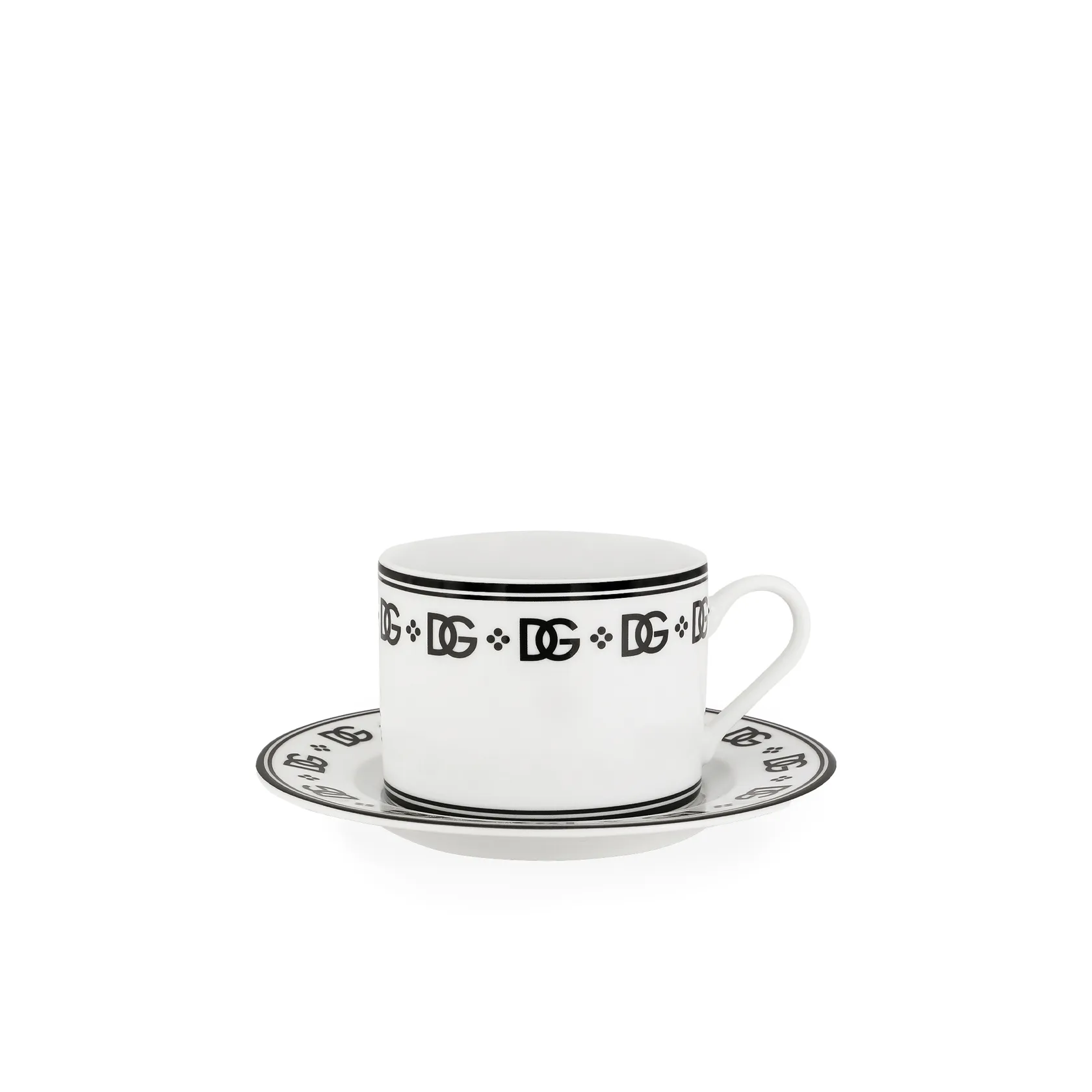 Set of 2 tea cups and saucers