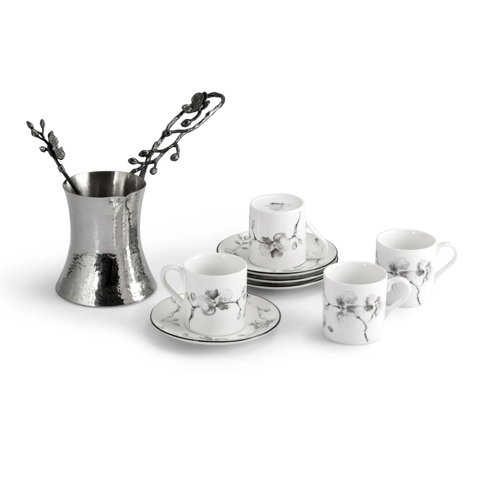 Coffee pot & demitasse set  for 4 person