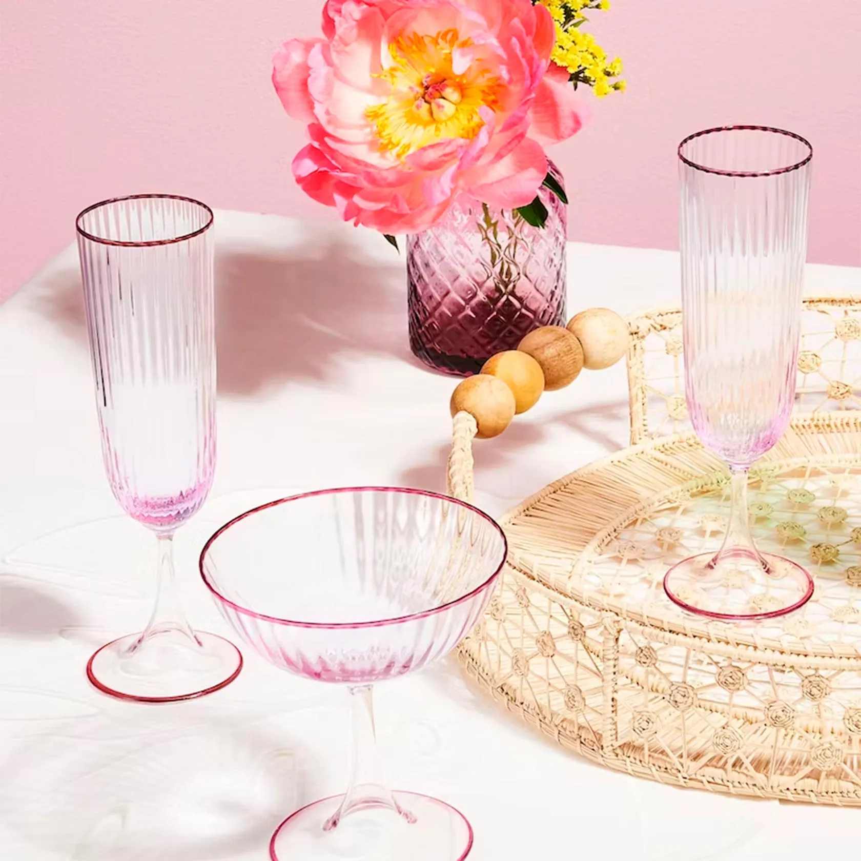 Set of 2 champagne glasses