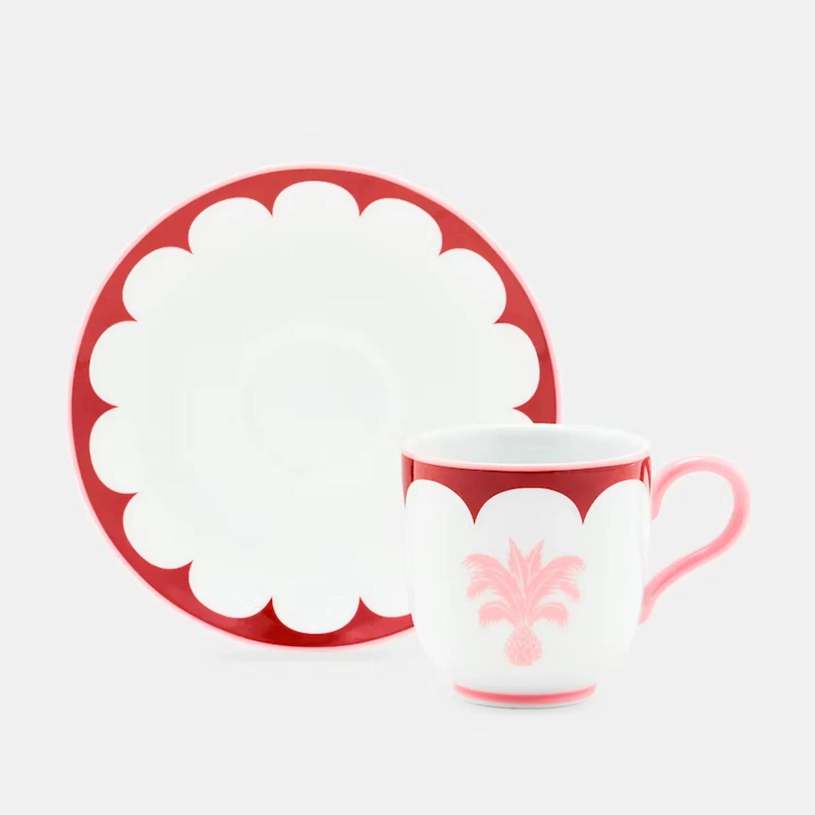 Set of 2 coffee cups & saucers