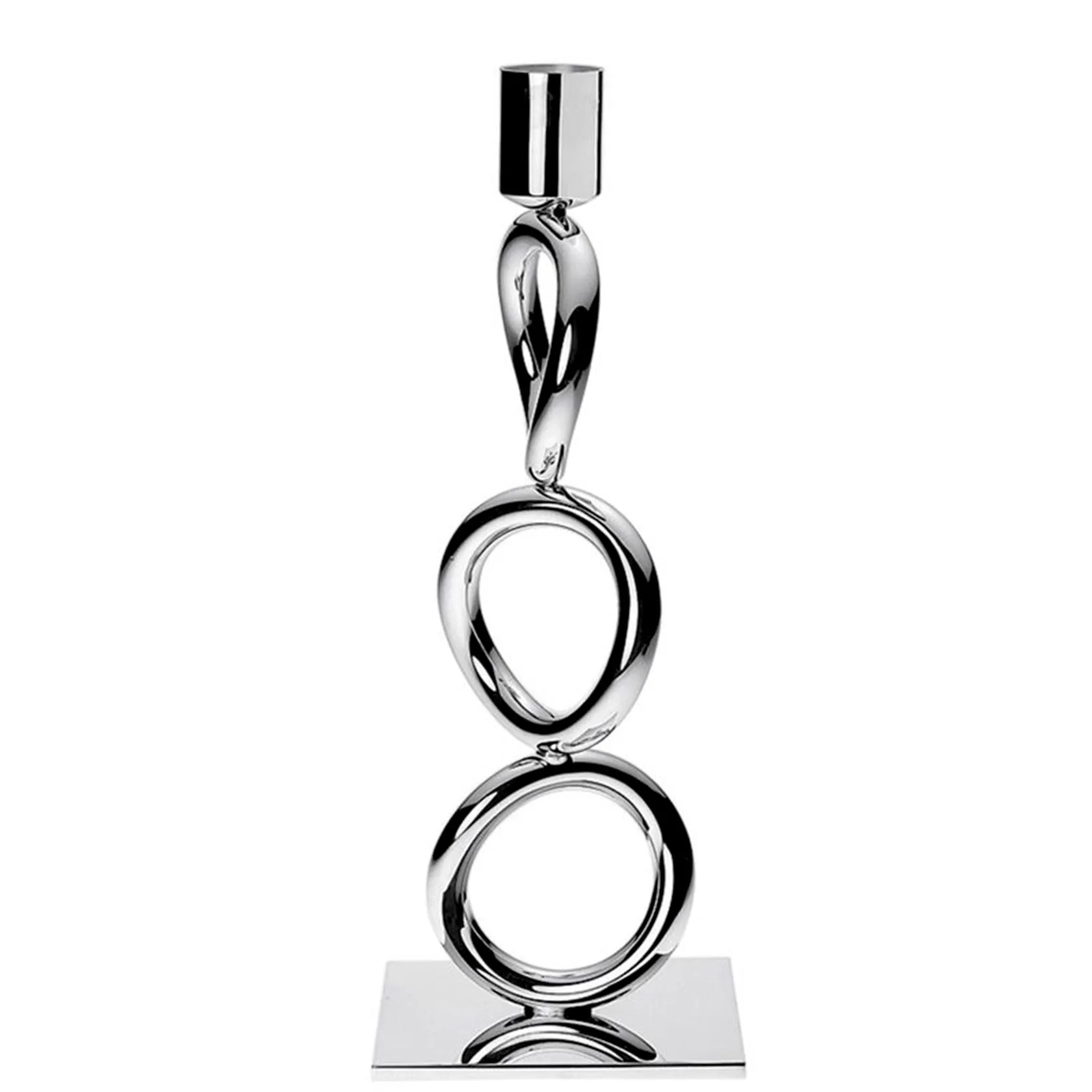 Silver-Plated 3-Ring Candelabra